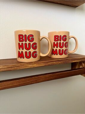 Vintage 1980s FTD Big Hug Mugs (x2) // HSA